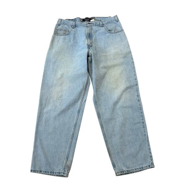 Vintage 90s Levi’s SilverTab Baggy Jeans Light Wash Distressed / size 38 x 32 - - Picture 5 of 5
